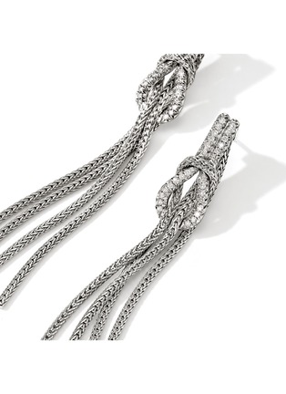 Detail View - Click To Enlarge - JOHN HARDY - Love Knot Sterling Silver Diamond Drop Earrings