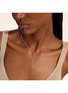  - JOHN HARDY - JH Essentials Heart 14K Gold Sterling Silver Diamond Lariat Necklace