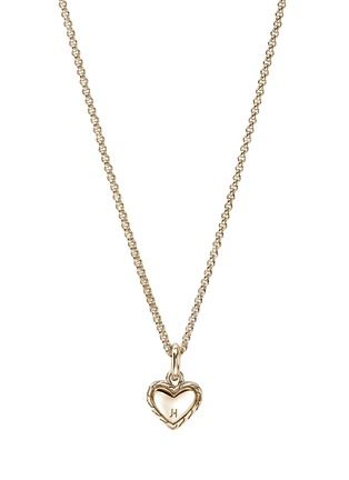 Detail View - Click To Enlarge - JOHN HARDY - JH Essentials Heart 14K Gold Diamond Pendant Necklace — Size 16-18