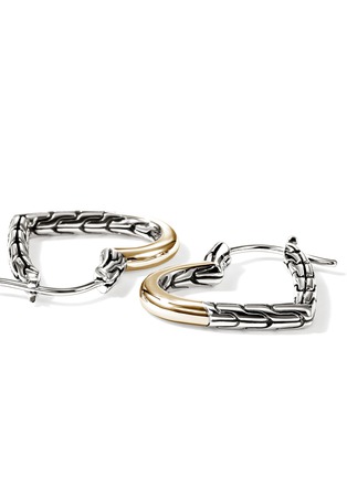 Detail View - Click To Enlarge - JOHN HARDY - JH Essentials Heart 14K Gold Sterling Silver Hoop Earrings