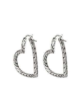 Detail View - Click To Enlarge - JOHN HARDY - JH Essentials Heart Sterling Silver Hoop Earrings