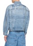 Back View - Click To Enlarge - ALEXANDERWANG - Logo Distressed Cotton Denim Jacket
