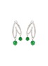 Main View - Click To Enlarge - SAMUEL KUNG - Jadeite Diamond 18K White Gold Hoop Earrings