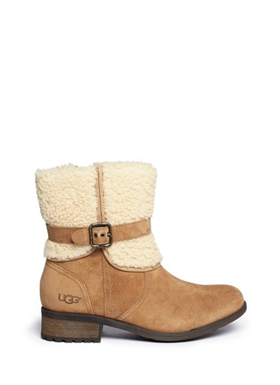 Main View - Click To Enlarge - UGG - 'Blayre II' buckle sheepskin boots