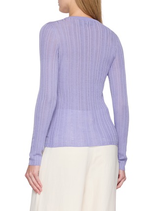 Back View - Click To Enlarge - THEORY - Semi Sheer V-neck Cardigan