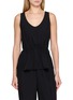 THEORY Scoop Neck Drawstring Waist Top