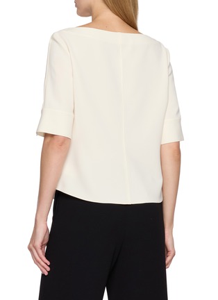 Back View - Click To Enlarge - THEORY - Admiral Crepe Boatneck Top