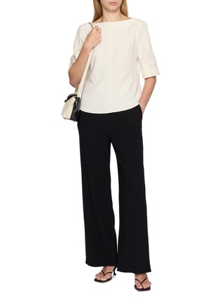 Figure View - Click To Enlarge - THEORY - Admiral Crepe Boatneck Top