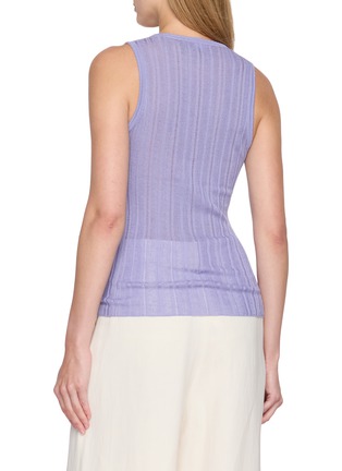 Back View - Click To Enlarge - THEORY - Semi Sheer Knit Tank Top