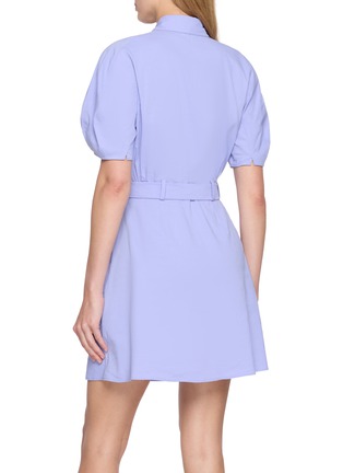 Back View - Click To Enlarge - THEORY - Puff Sleeve Belted Mini Dress