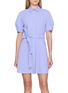 THEORY Puff Sleeve Belted Mini Dress