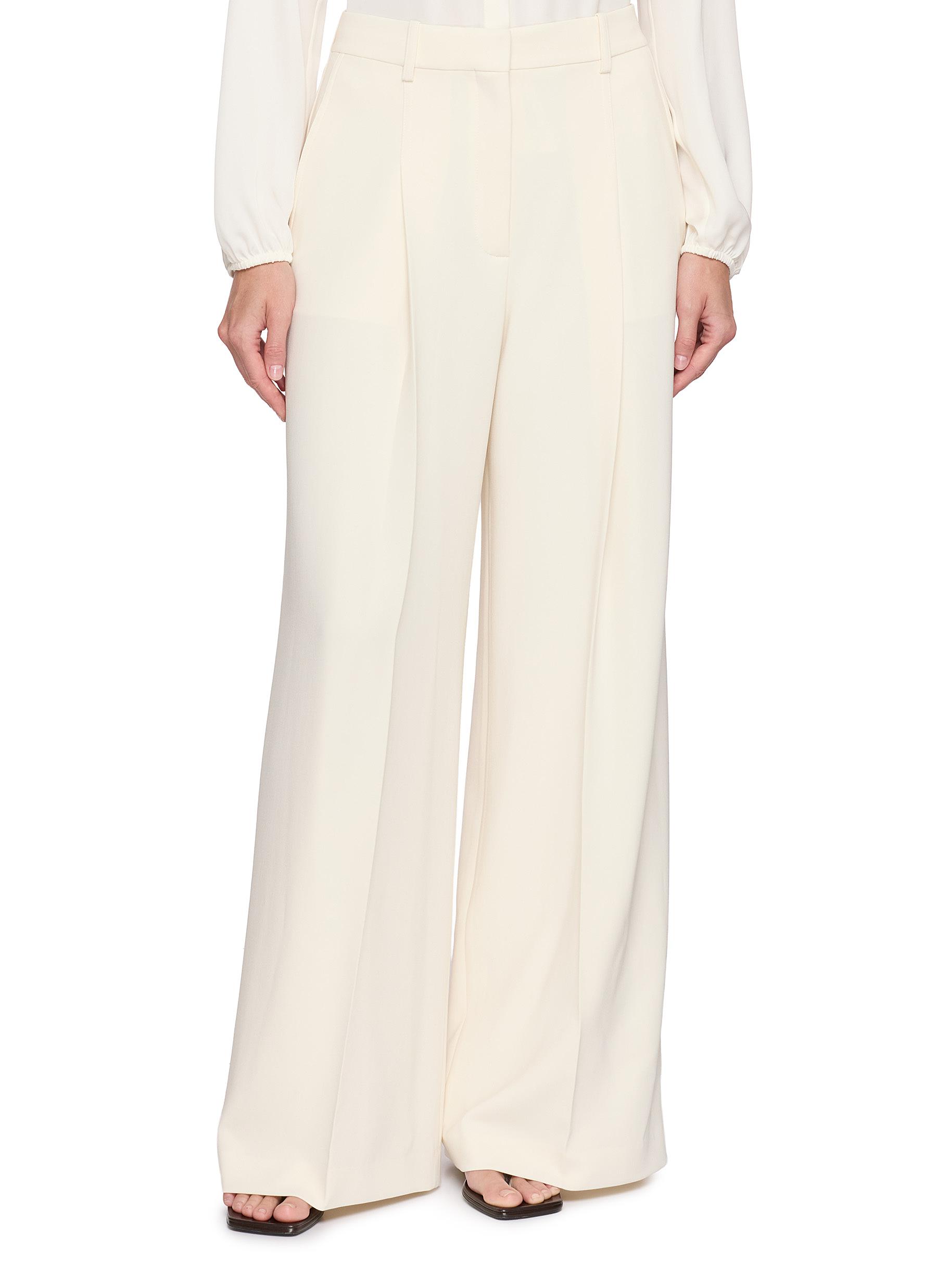THEORY | Admiral Crepe Pleated Wide Leg Pants | Women | Lane Crawford