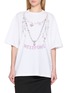 WE11DONE Necklace Print Oversized Cotton T-Shirt