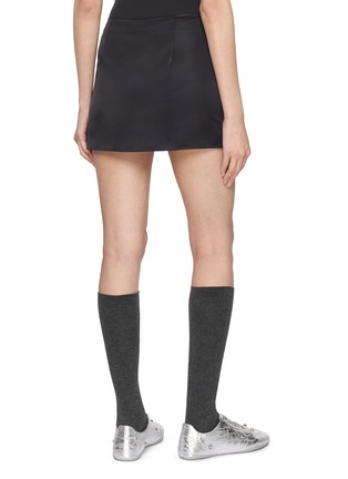 Back View - Click To Enlarge - WE11DONE - Trompe-l'œil Belt Graphic Mini Skirt