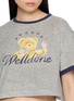  - WE11DONE - Cropped Bear Graphic Ringer Terry T-Shirt