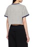 Back View - Click To Enlarge - WE11DONE - Cropped Bear Graphic Ringer Terry T-Shirt
