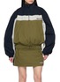 WE11DONE Colourblock Stand Collar Washed Cotton Track Jacket