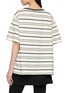 Back View - Click To Enlarge - WE11DONE - Rhinestone Logo Striped T-Shirt