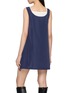 Back View - Click To Enlarge - WE11DONE - Sleeveless Layered Dress