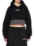 WE11DONE Cropped Double Layer Cotton Hoodie