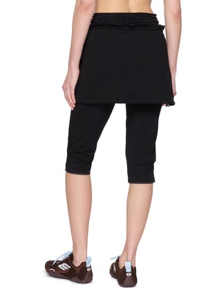 Back View - Click To Enlarge - WE11DONE - Layered Cotton Jersey Skirt