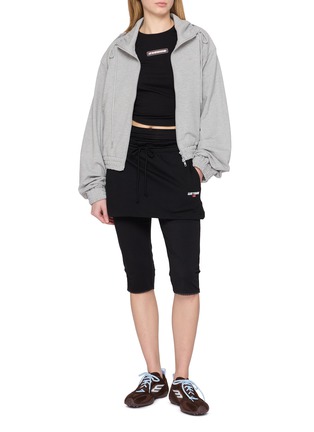 Figure View - Click To Enlarge - WE11DONE - Sporty Fitted Raglan T-Shirt