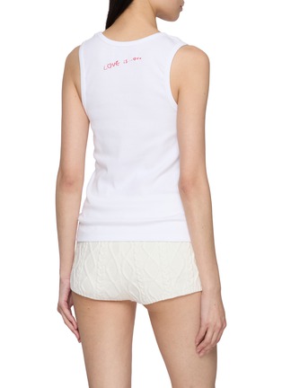 Back View - Click To Enlarge - MARGESHERWOOD - X Peanuts Heart Pendant Ribbed Tank Top