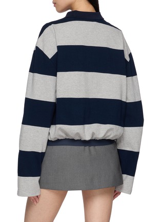 Back View - Click To Enlarge - MARGESHERWOOD - X Peanuts Long Sleeve Linus Balloon Hem Cotton Polo Shirt