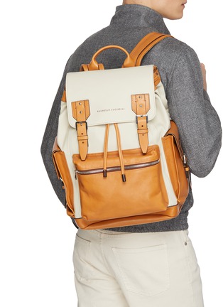 Figure View - Click To Enlarge - BRUNELLO CUCINELLI - City Leather Backpack