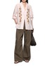 Figure View - Click To Enlarge - BAZISZT - Tinees Floral Beaded Appliqué Embroidered Cotton Shirt