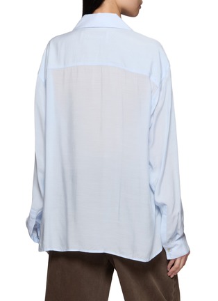 Back View - Click To Enlarge - BAZISZT - Tinees Floral Beaded Appliqué Embroidered Cotton Shirt