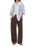 Figure View - Click To Enlarge - BAZISZT - Tinees Floral Beaded Appliqué Embroidered Cotton Shirt