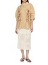 Figure View - Click To Enlarge - BAZISZT - Beauly Floral Appliqué Cotton Silk Shirt