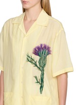 BAZISZT | Sparrow Floral Feather Appliqué Shirt | Women | Lane