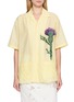 BAZISZT Sparrow Floral Feather Appliqué Shirt