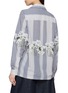 Back View - Click To Enlarge - BAZISZT - Corsa Floral Sequin Chequered Cotton Shirt