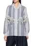 BAZISZT Corsa Floral Sequin Chequered Cotton Shirt