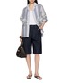 Figure View - Click To Enlarge - BAZISZT - Corsa Floral Sequin Chequered Cotton Shirt