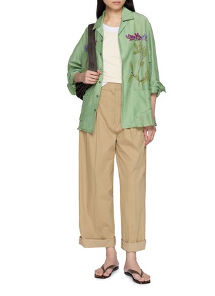 Figure View - Click To Enlarge - BAZISZT - Ming Floral Appliqué Shirt