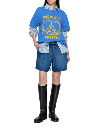 Figure View - Click To Enlarge - MOTHER - The Rowdy Oversized Pretzel Graphic Cotton T-Shirt