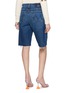 Back View - Click To Enlarge - MOTHER - The Half Pipe Bermuda Fray Cotton Denim Shorts