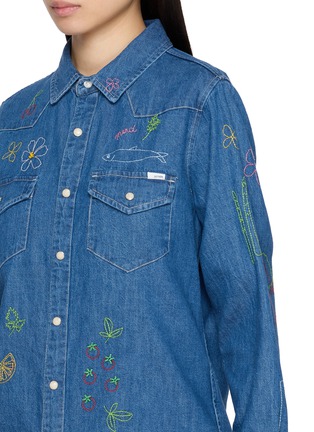  - MOTHER - All My Exes Embroidered Cotton Denim Shirt