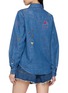 Back View - Click To Enlarge - MOTHER - All My Exes Embroidered Cotton Denim Shirt