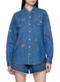 MOTHER All My Exes Embroidered Cotton Denim Shirt