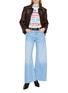 Figure View - Click To Enlarge - MOTHER - SNACKS! The Lemon Twist Sneak Light Wash Jeans