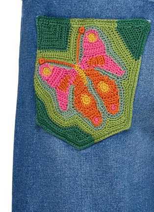  - MOTHER - The Dodger Ankle Crocheted Pocket Cotton Denim Jeans