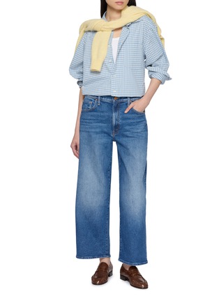 Figure View - Click To Enlarge - MOTHER - The Dodger Ankle Crocheted Pocket Cotton Denim Jeans