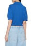Back View - Click To Enlarge - MOTHER - The Boxy Raquette Short Sleeve Embroidered Wool Knit Cardigan