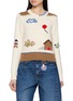 MOTHER The Shrunken Cropped Crewneck Cotton Blend Knit Sweater
