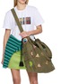 Front View - Click To Enlarge - BAZISZT BAGS - Scout Patch Embellished Canvas Tote